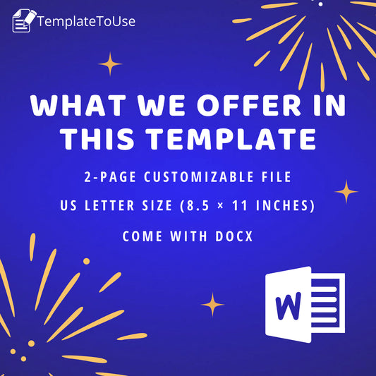 Promotional graphic for a customizable template with text and Microsoft Word logo on a blue background. Pest Control Service Agreement for your Pest Control Business, Editable Agreement Contract, Proposal, Docx, Canva template